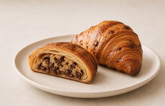 Cookie Croissant (Crookie)- paryski wynalazek z chrupiącym croissantem i miękkim środkiem cookie dough