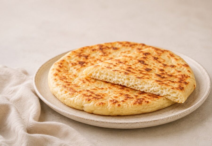 Cottage Cheese Flatbread (Chlebek z twarogu)